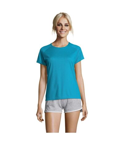 SOLS Womens/Ladies Sporty Short Sleeve T-Shirt (Aqua) - UTPC2152