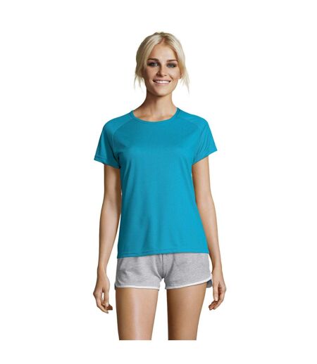 SOLS Womens/Ladies Sporty Short Sleeve T-Shirt (Aqua)
