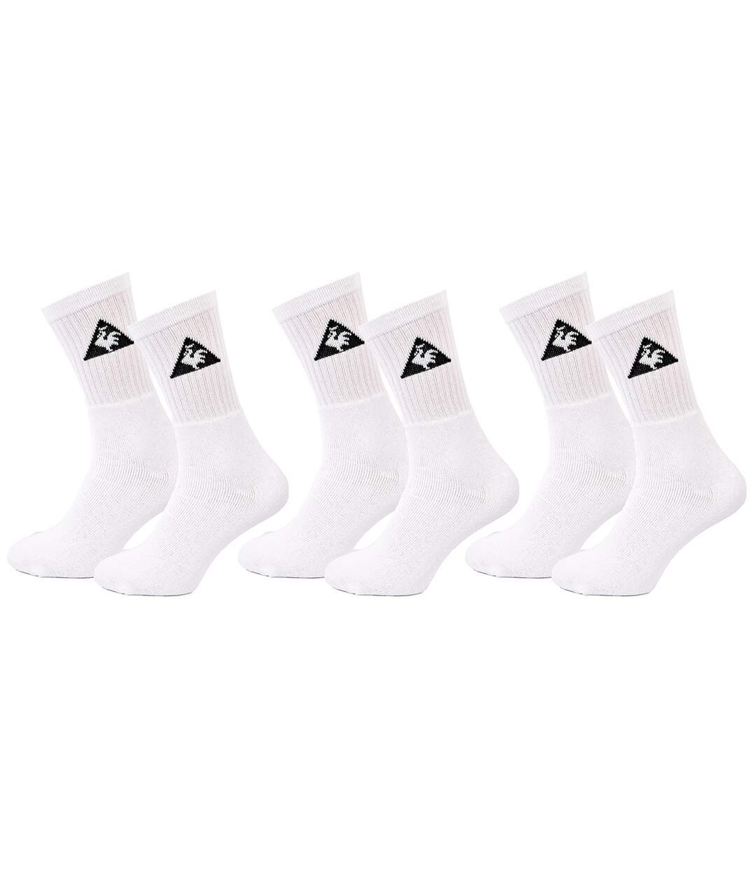 Chaussettes Homme LE COQ SPORTIF 3 Paires CREW BLANC-1