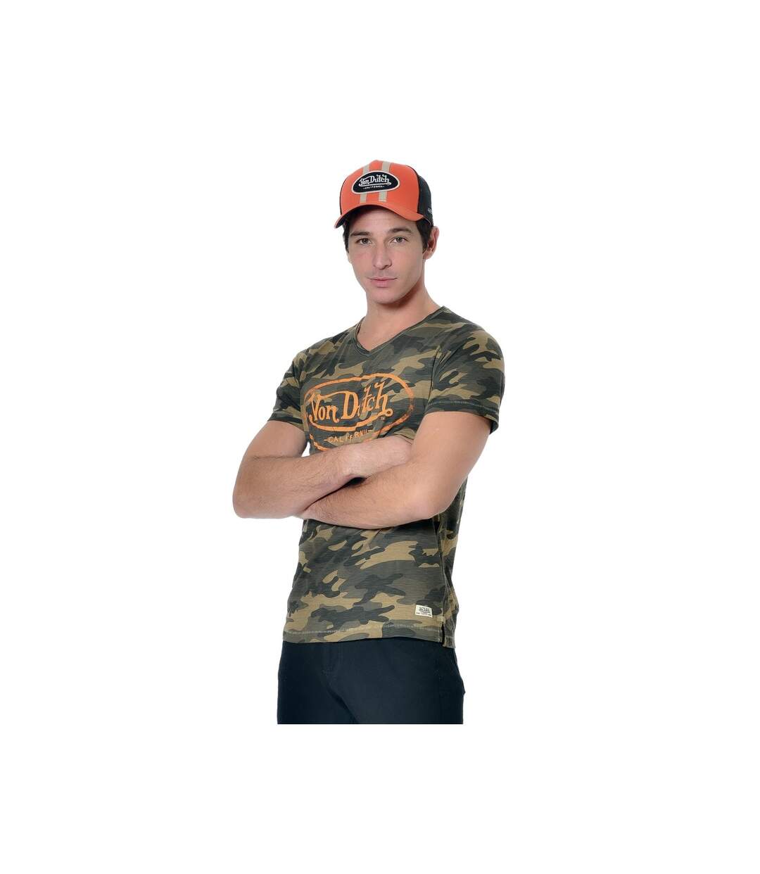 T-shirt homme col V Ron Vondutch-3