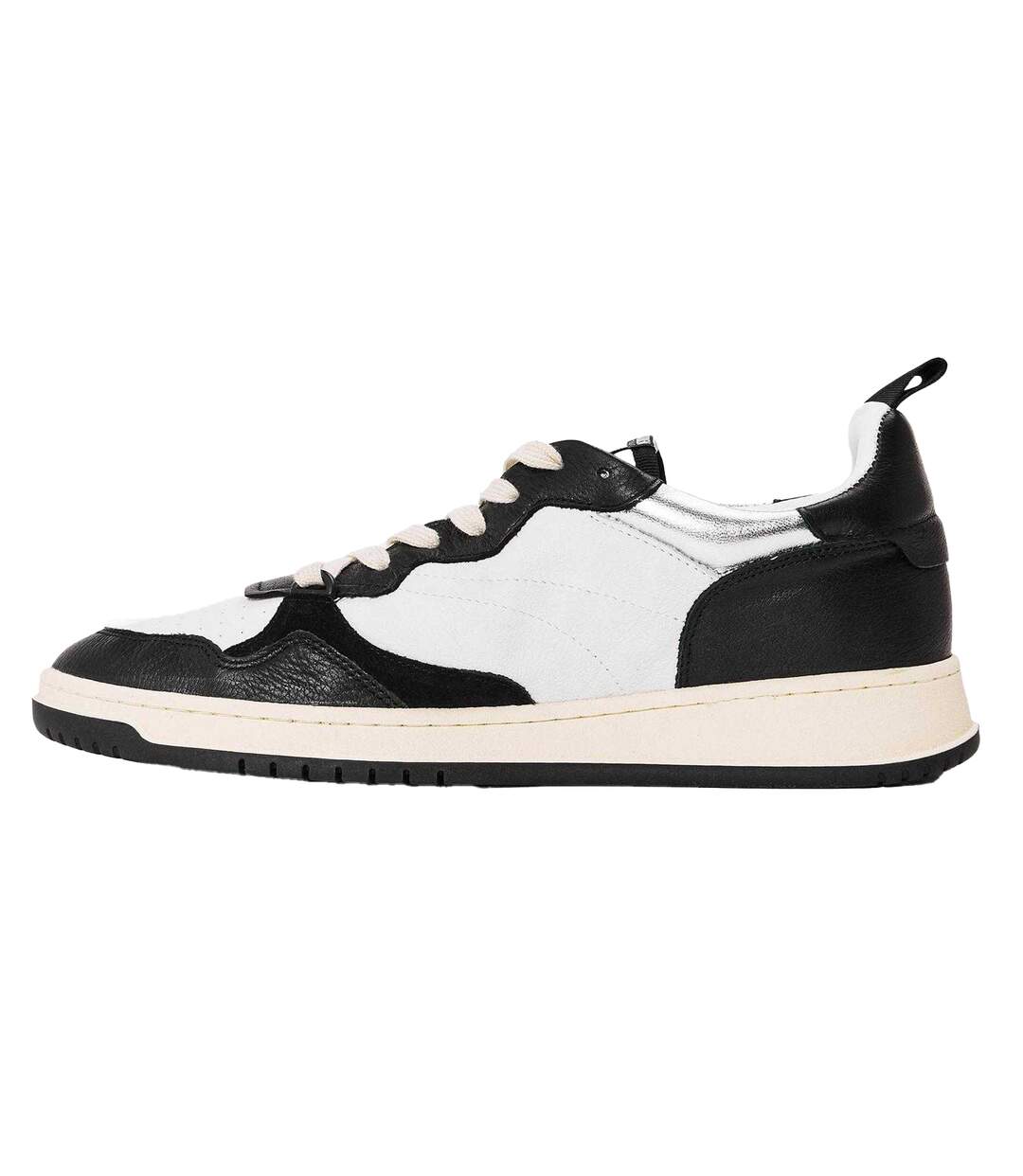Mens Easton Trainers Black White Steve Madden-2