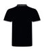 Mens t-shirt polo hommes noir / blanc AWDis-2