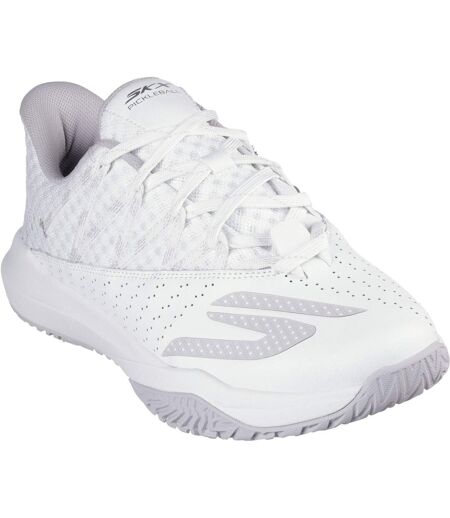 Mens Viper Court Rally Leather Trainers White Skechers