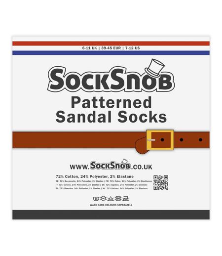3 Pairs Mens Socks and Sandals Pattern Novelty Casual Socks | Funny Gift Idea