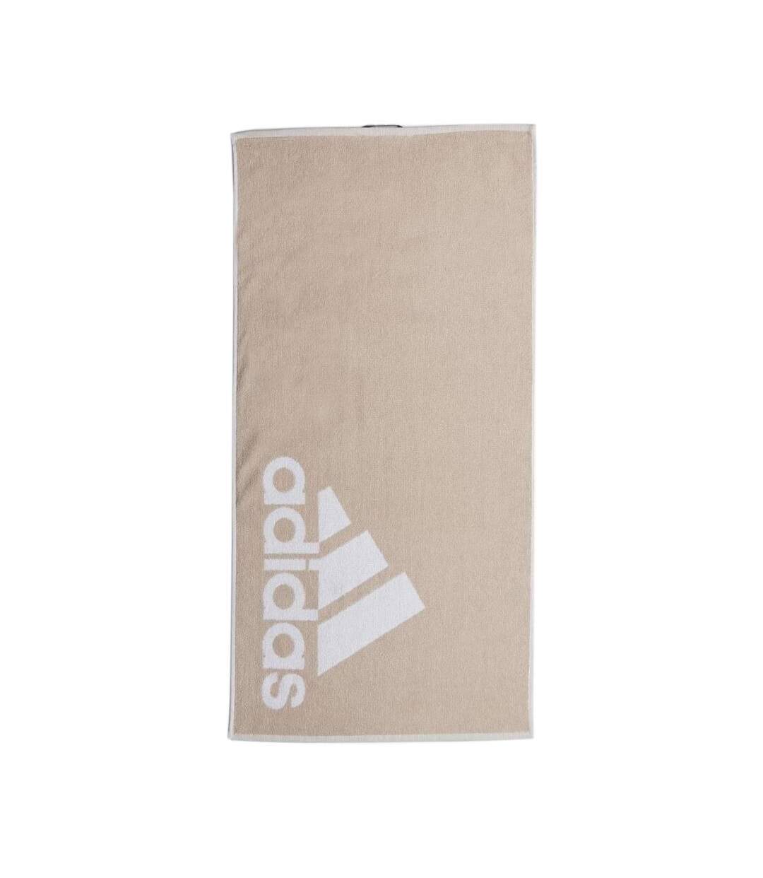 Serviette beige/blanc homme adidas towel - taille unique-1