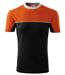 T-shirt fashion manches courtes bicolore - Unisexe - MF109 - orange