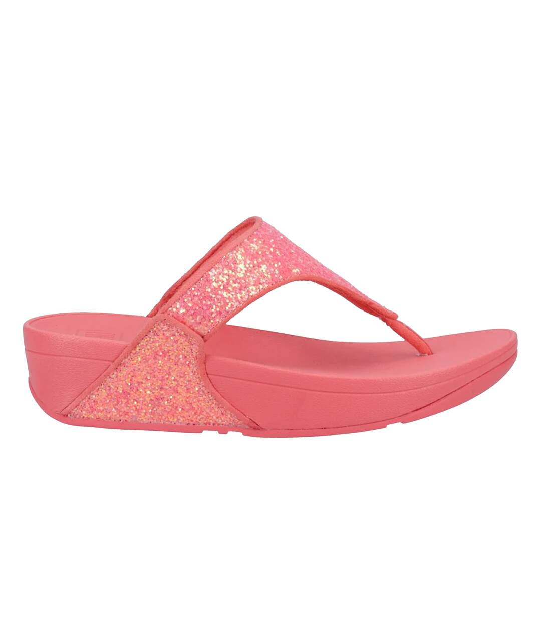 Womens/ladies lulu glitter flip flops rosy coral FitFlop-3