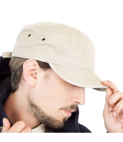 Atlantis Chino Cotton Urban Military Cap (Pack of 2) (Khaki) - UTAB427