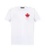 Mens Dripping Maple Leaf Cotton T-shirt Blanc DSquared2-2