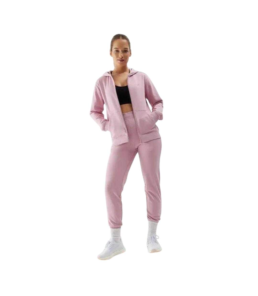 Pantalon De Jogging Motif/style Uni Femme Rose 4F-4