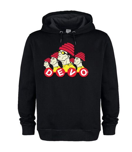 Unisex Adult Colour With Dancing Letters Devo Hoodie Black Amplified