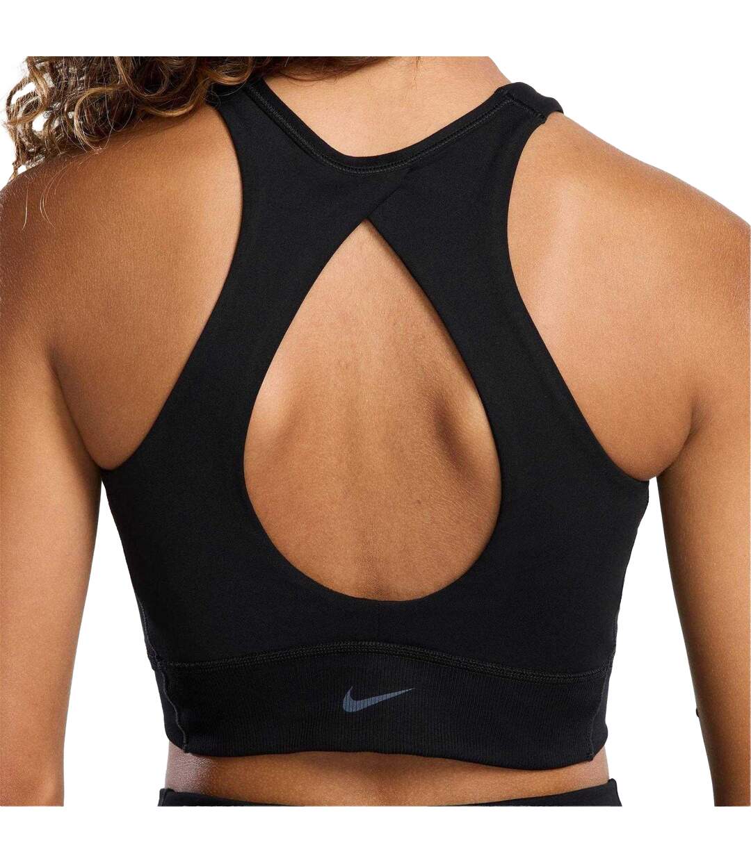 Womens/ladies Twist Knot Sports Bra Black Nike-4