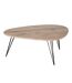 Table basse design industriel Neile - L. 112 x H. 40 cm - Noir-1