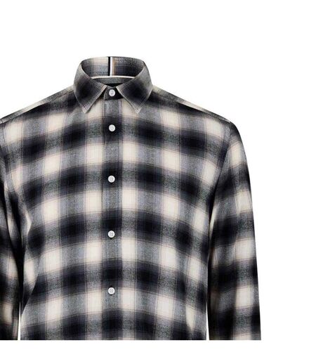 Chemise Motif/style Motif Écossais Liam Homme Gris Moyen Noir Blanc Boss