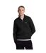 Mens loopback quarter zip sweatshirt jet black Lyle & Scott