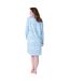 Chemise De Nuit Femme Bleu Clair Blanc Camille-2