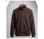 Cardigan Zippé Polaire Tricot Marron - Col Montant & Coudières-4