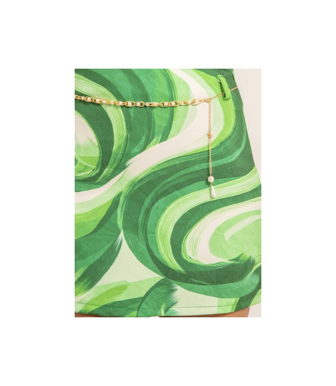 Jupe courte motifs avec ceinture XEVRY - Dona X Lisa-3