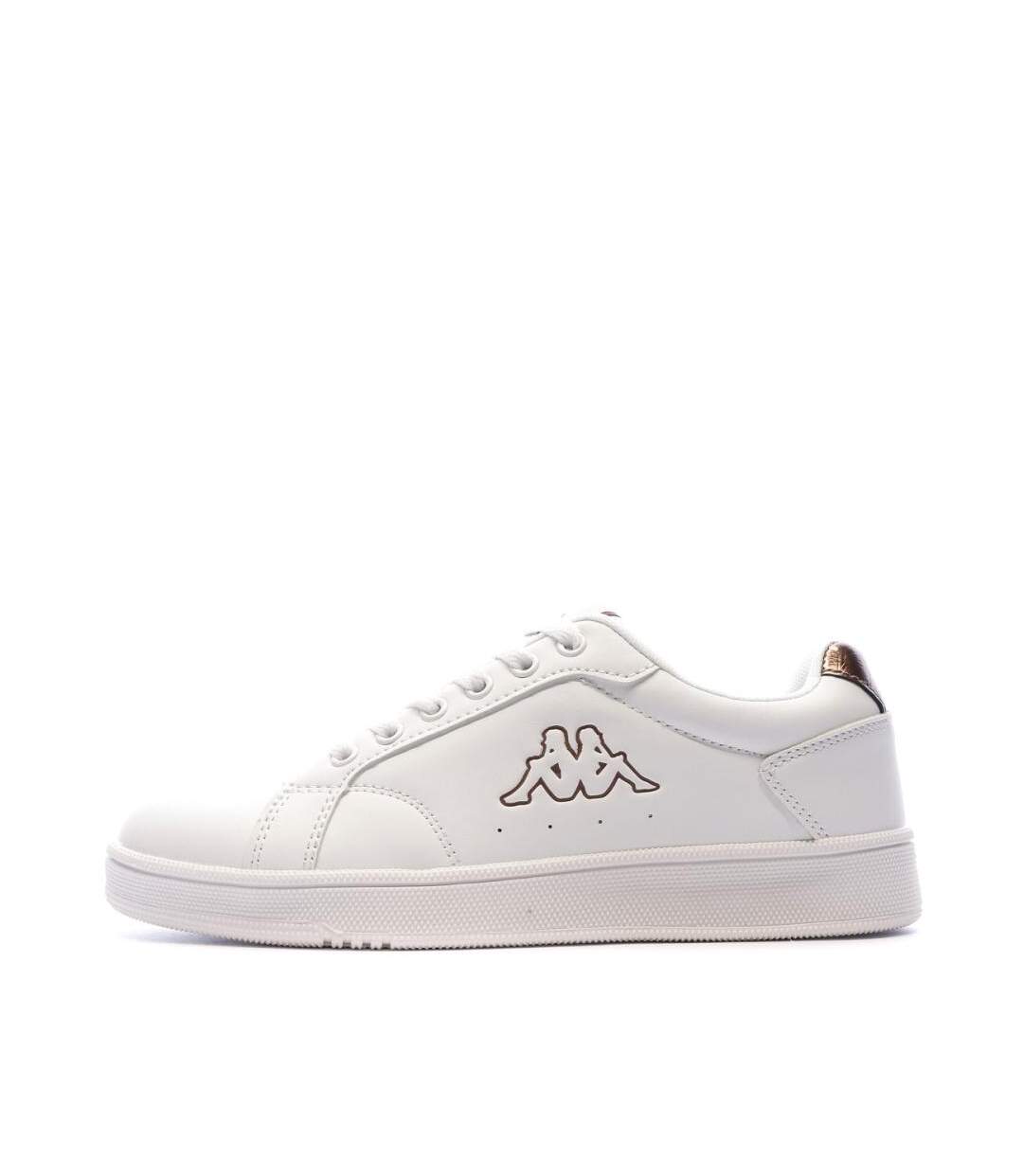 Baskets blanches/cuivre femme kappa adenis-1