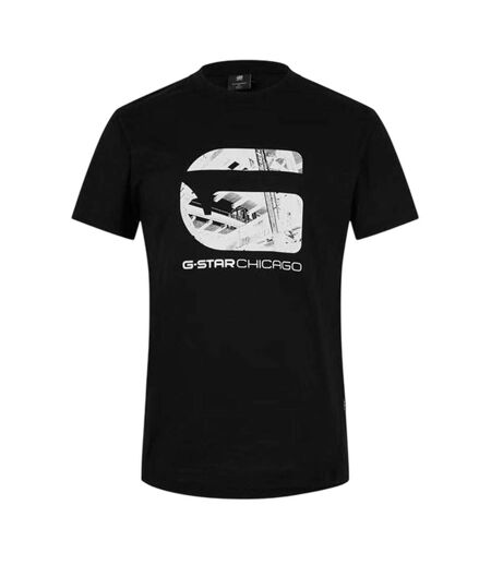 Mens Chicago Lettering Regular T-shirt Dark Black G-Star