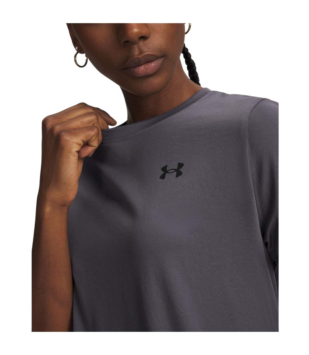 T-shirt Tech Femme Gris Foncé Noir Under Armour-3