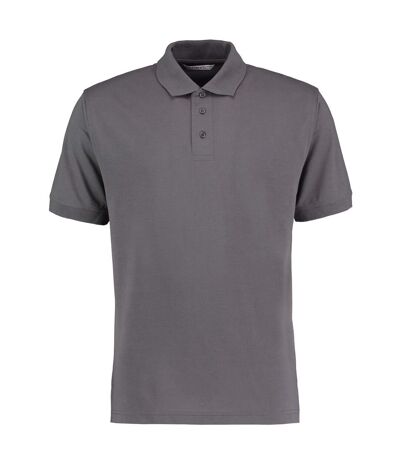 Polo À Manches Courtes Homme Gris Foncé Kustom Kit