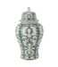 Vase Déco en Verre Victoria 51cm Vert & Blanc-1