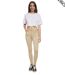Jean Skinny Push-Up Hauts en Taille pour Femme - Beige-1