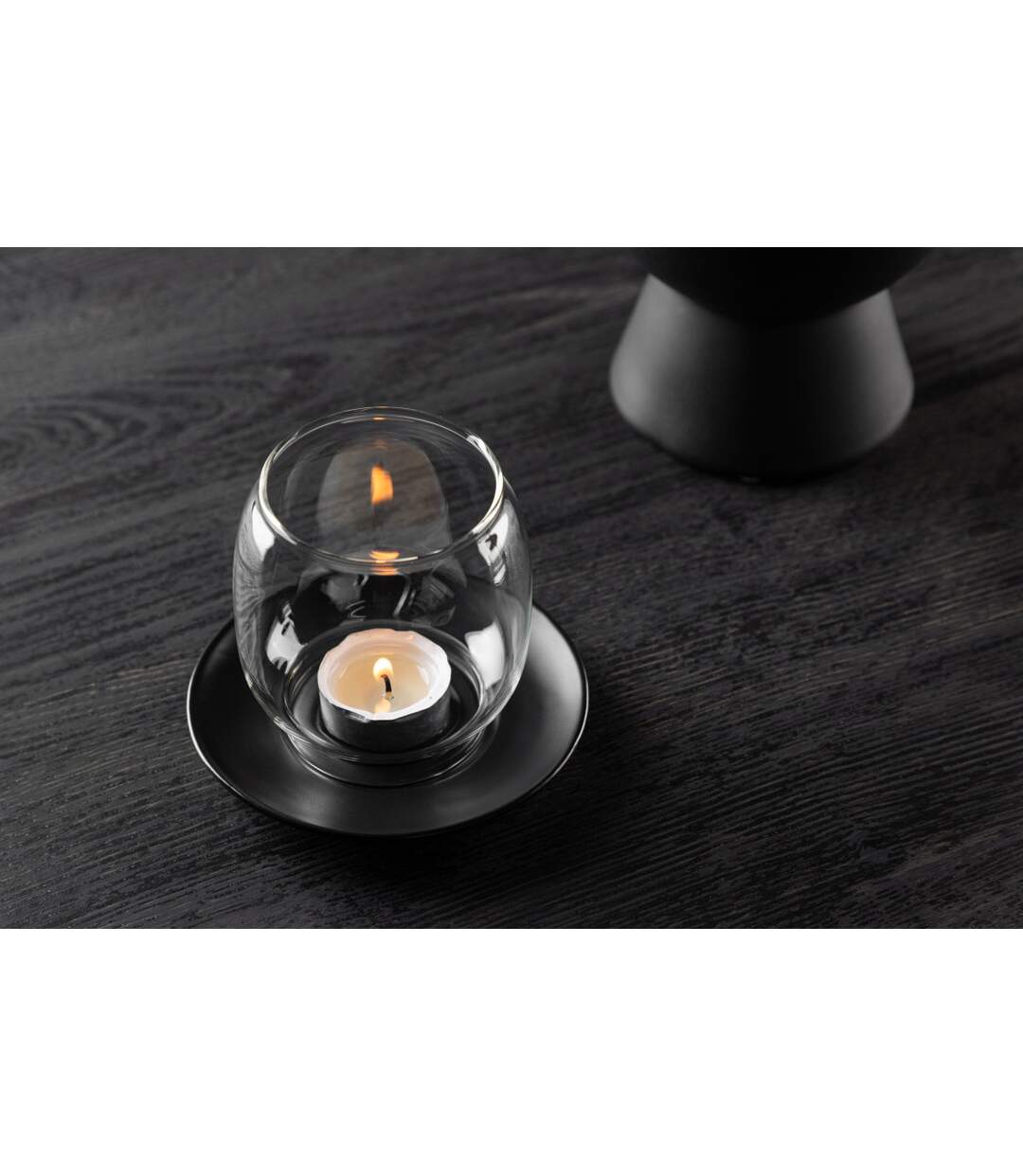 Lanterne en Verre Archy 12cm Noir-4