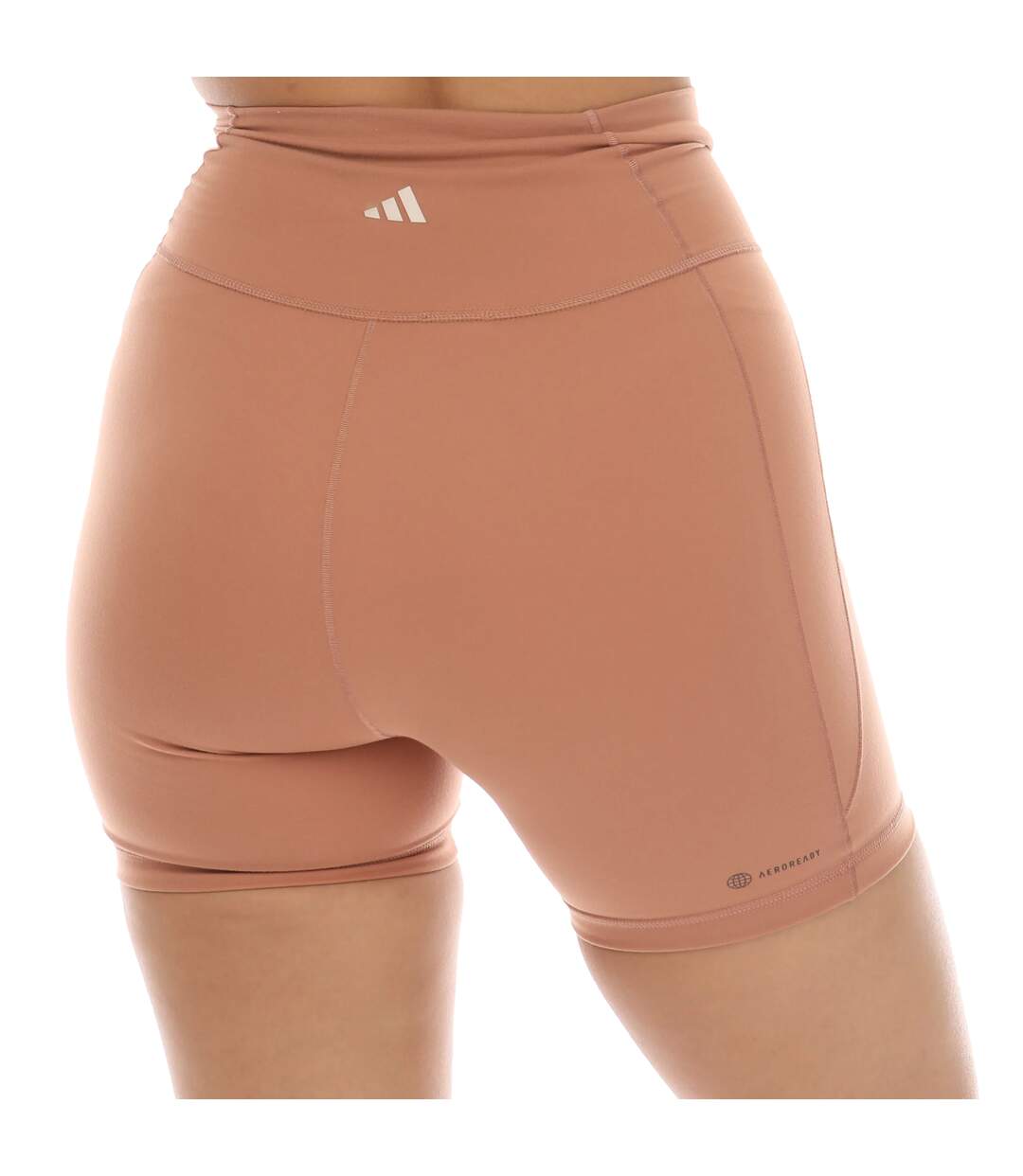 Short yoga studio femme marron Adidas-2