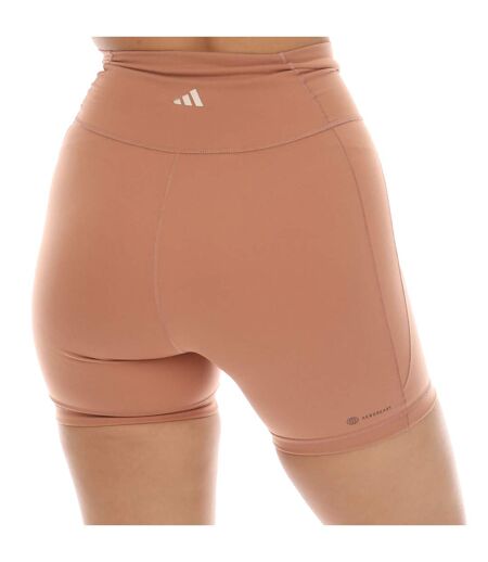 Short yoga studio femme marron Adidas