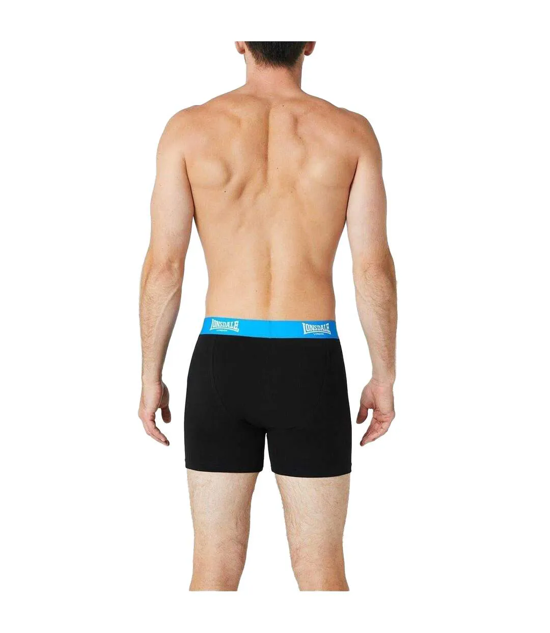 Boxers Homme Noir Bleu Vif Lonsdale-3