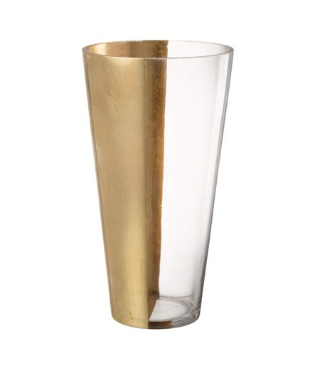 Vase Design en Verre Moa 35cm Transparent & Or