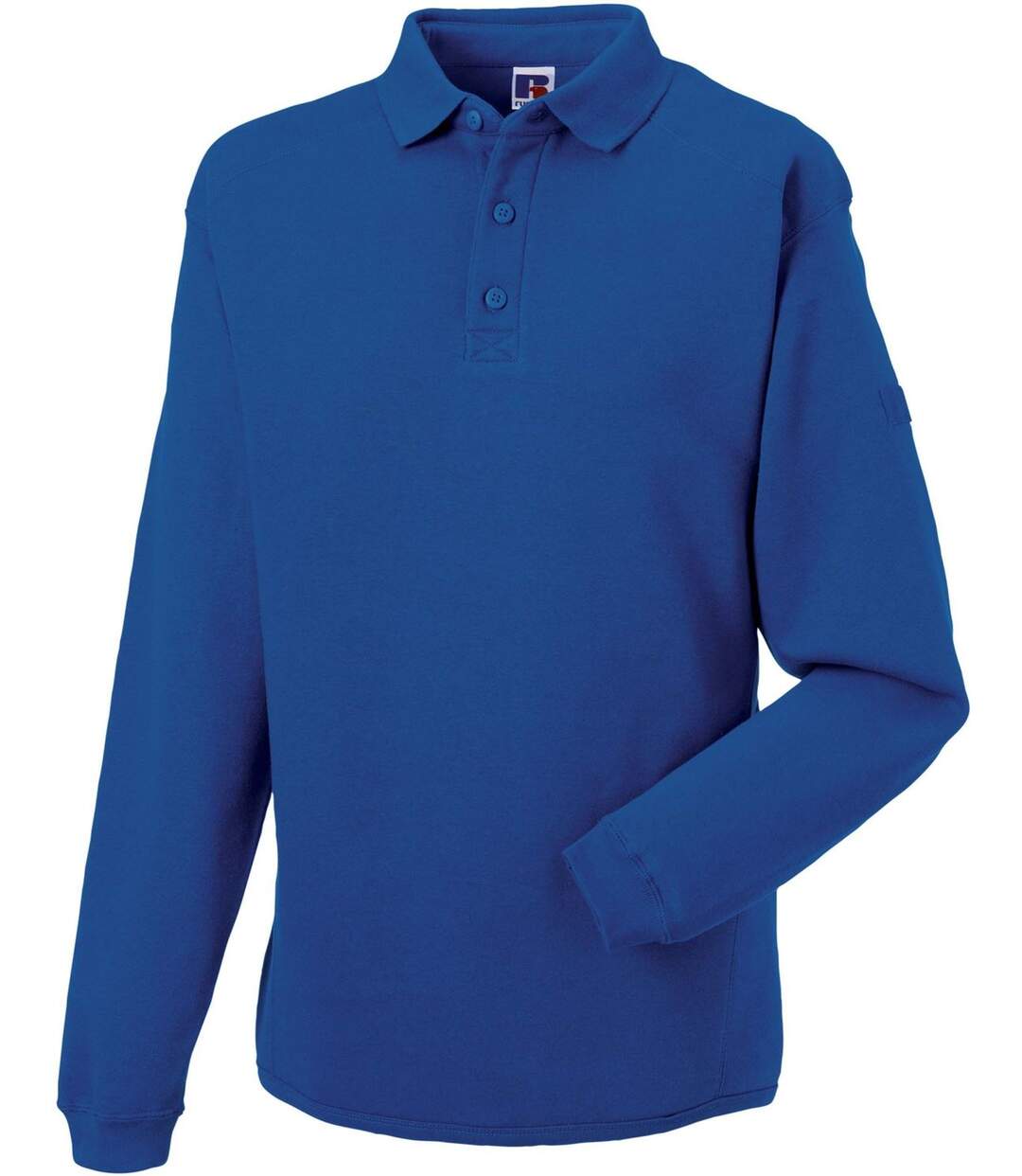 Sweat-shirt lourd col polo pour homme - R-012M-0 - bleu roi
