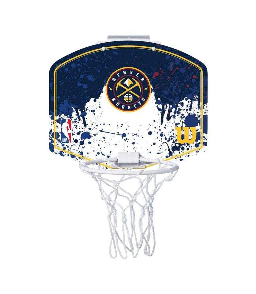 Ensemble De Mini Panier De Basket Motif/style Éclaboussures De Peinture Taille Unique Bleu Denver Nuggets-2