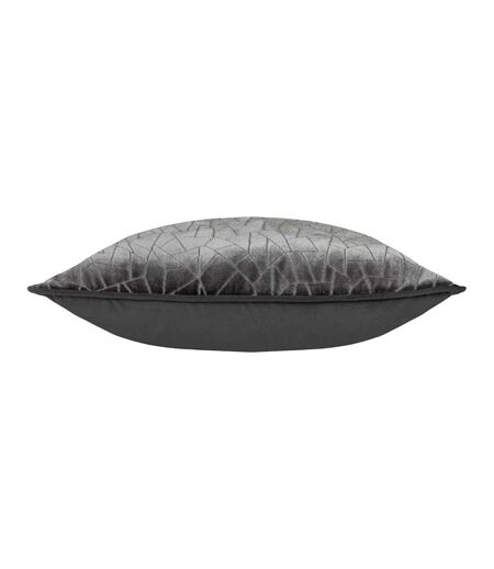 Malans piped velvet cut cushion cover 45cm x 45cm stargazer grey Hoem