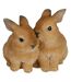 Couple de lapin en résine Tendresse 15 cm