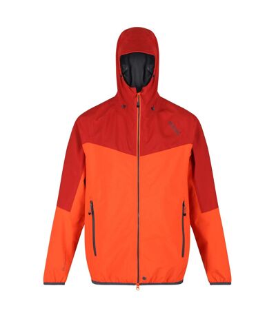 Regatta Great Outdoors Mens Imber II Lightweight Waterproof Jacket (Magma Orange/Burnt Tikka Red) - UTRG2474