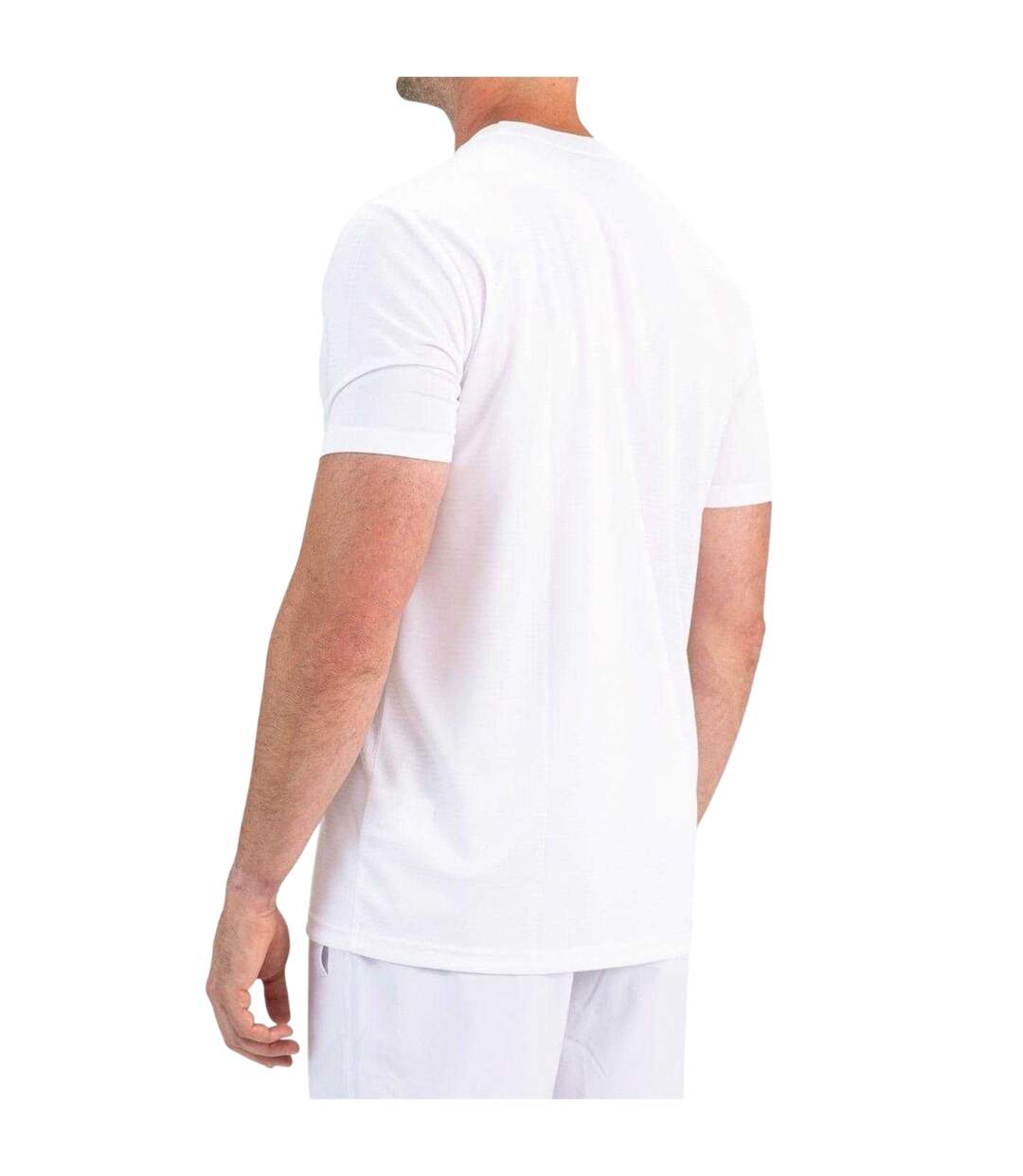 T-shirt Manches Courtes Sport Motif/style Logo Homme Blanc Sjeng Sports-3
