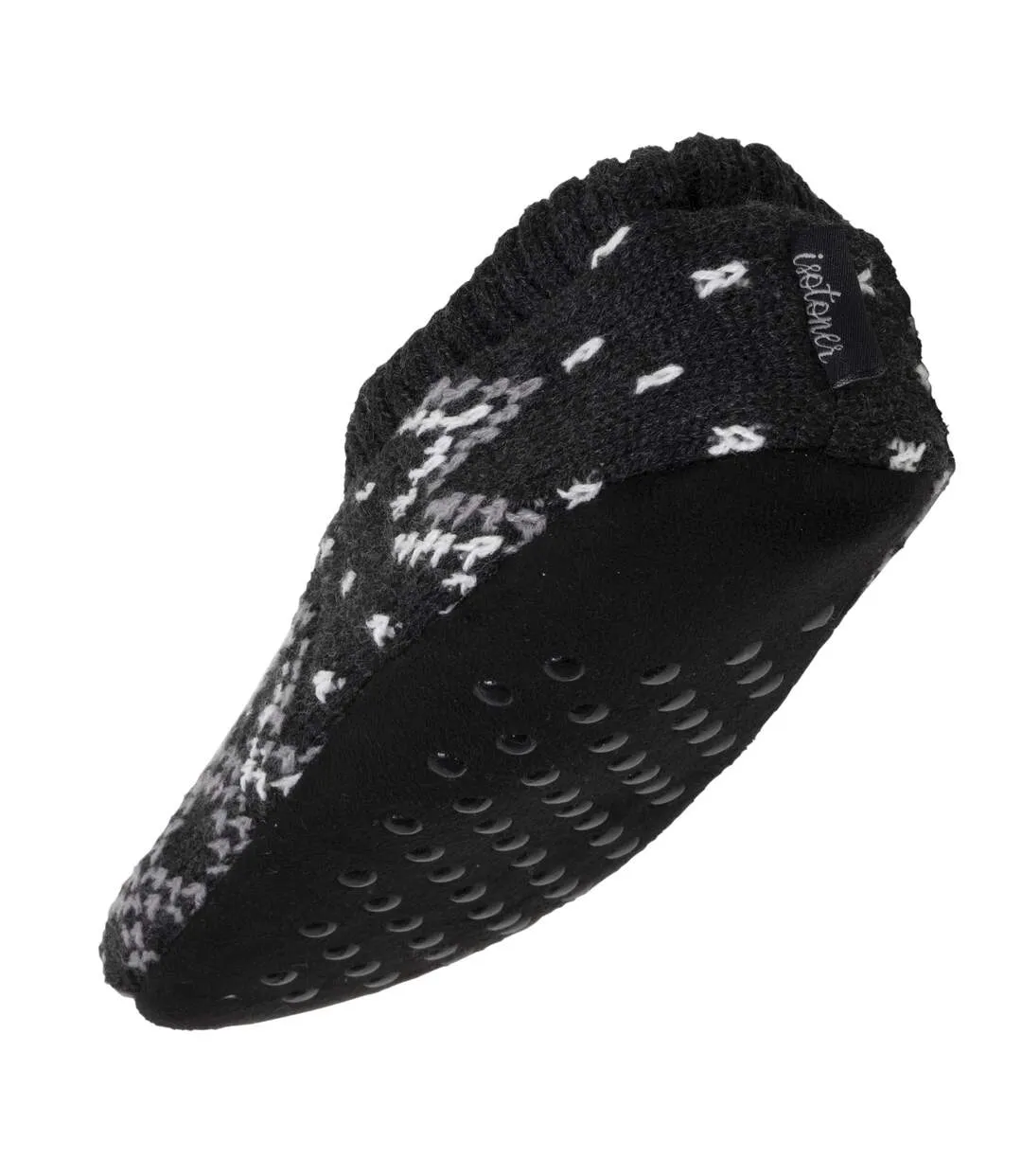 Isotoner Chaussettes d'intérieur homme maille jacquard, picots antidérapants-4