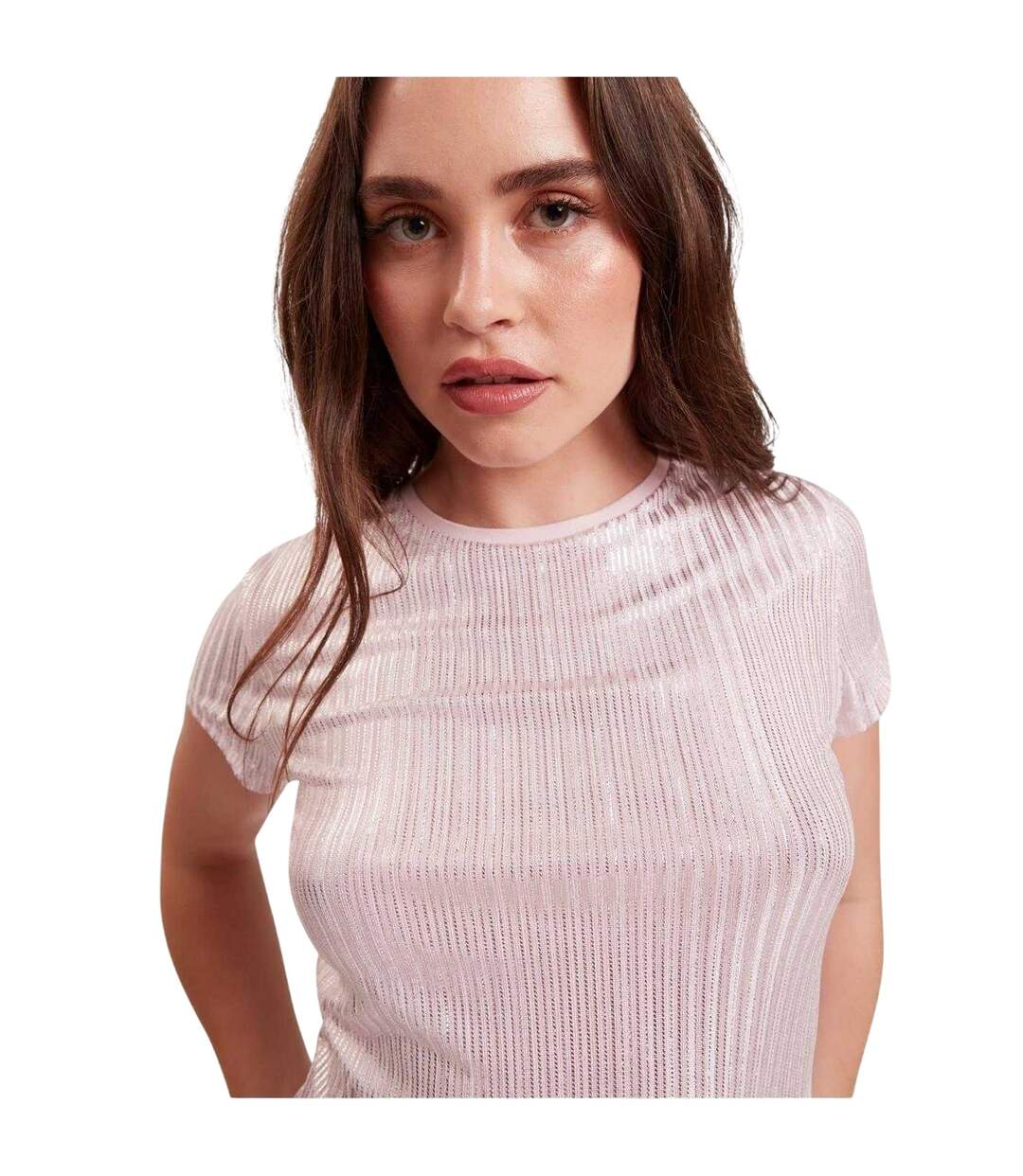T-shirt Motif/style Métallisé Femme Rose Clair Ted Baker-4