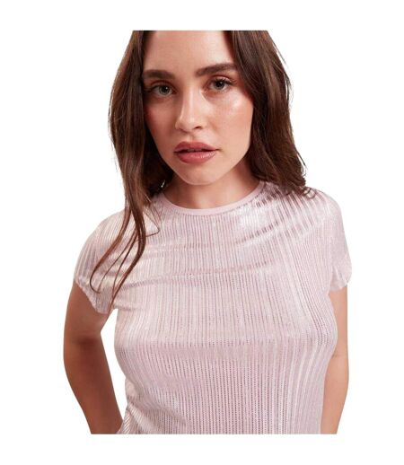 T-shirt Motif/style Métallisé Femme Rose Clair Ted Baker