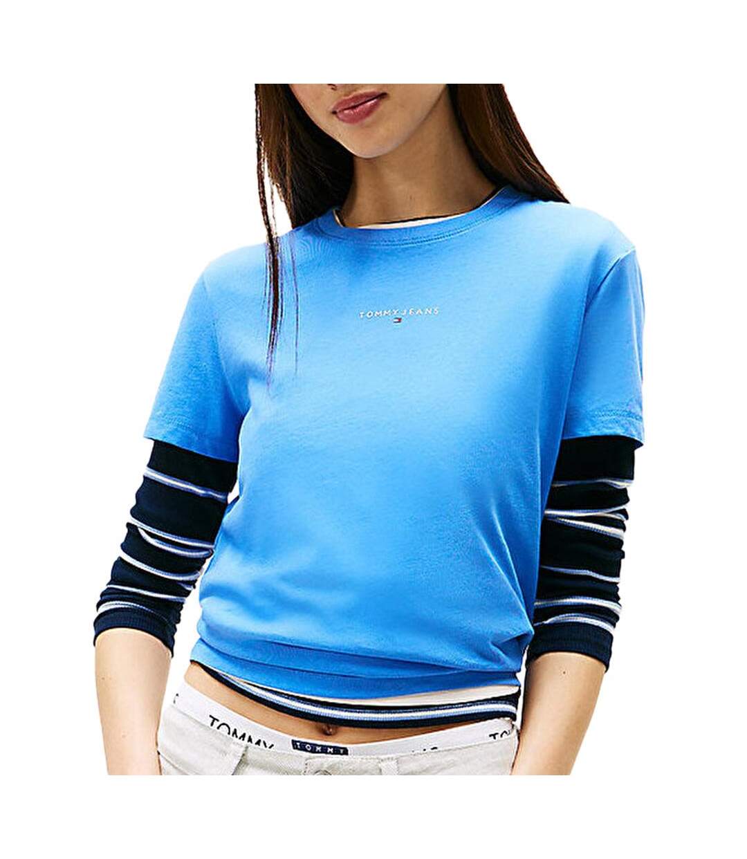 T-shirt bleu femme tommy hilfiger tjw reg-1