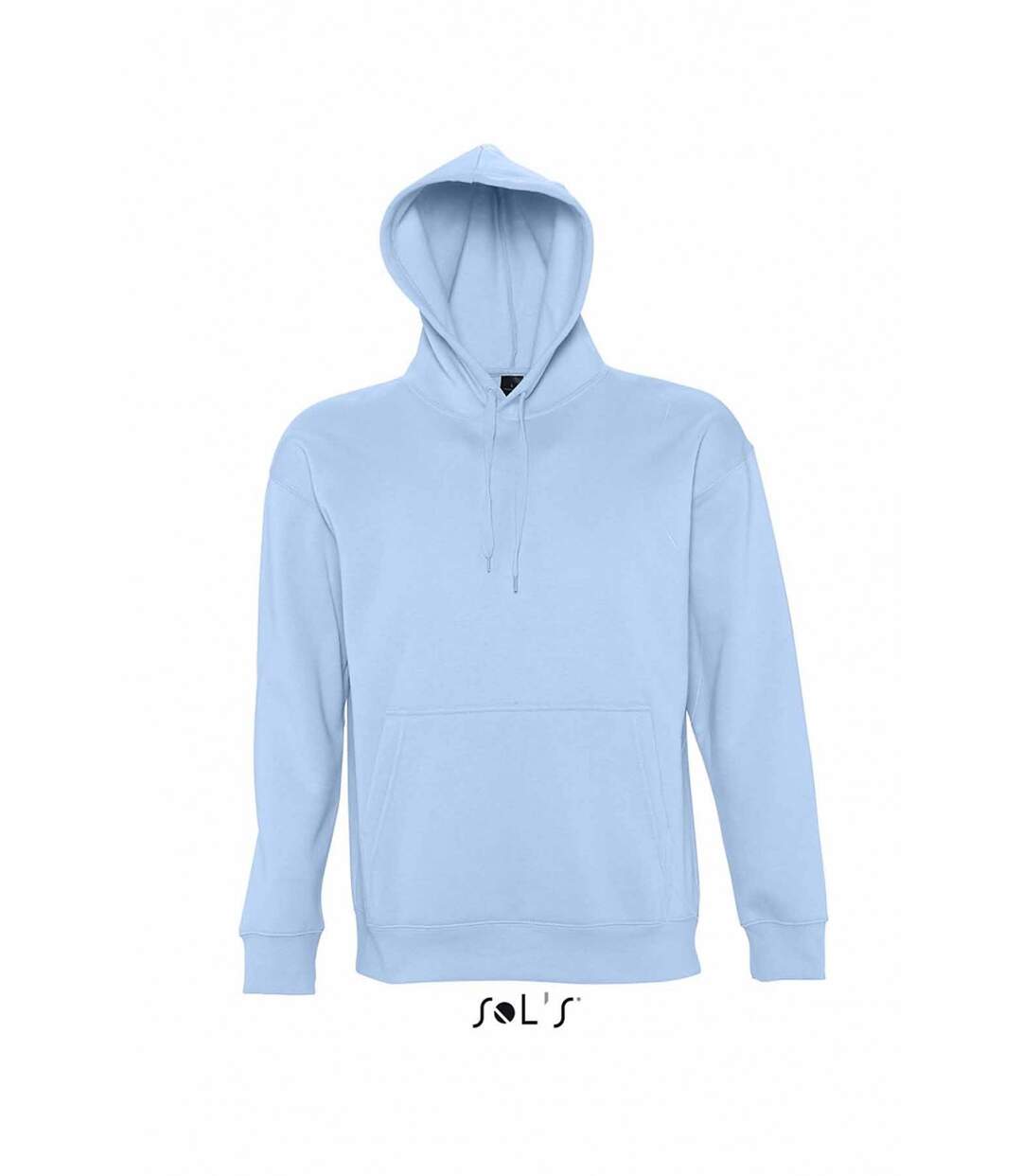 Sweat shirt capuche poche kangourou unisexe - 13251 - bleu ciel