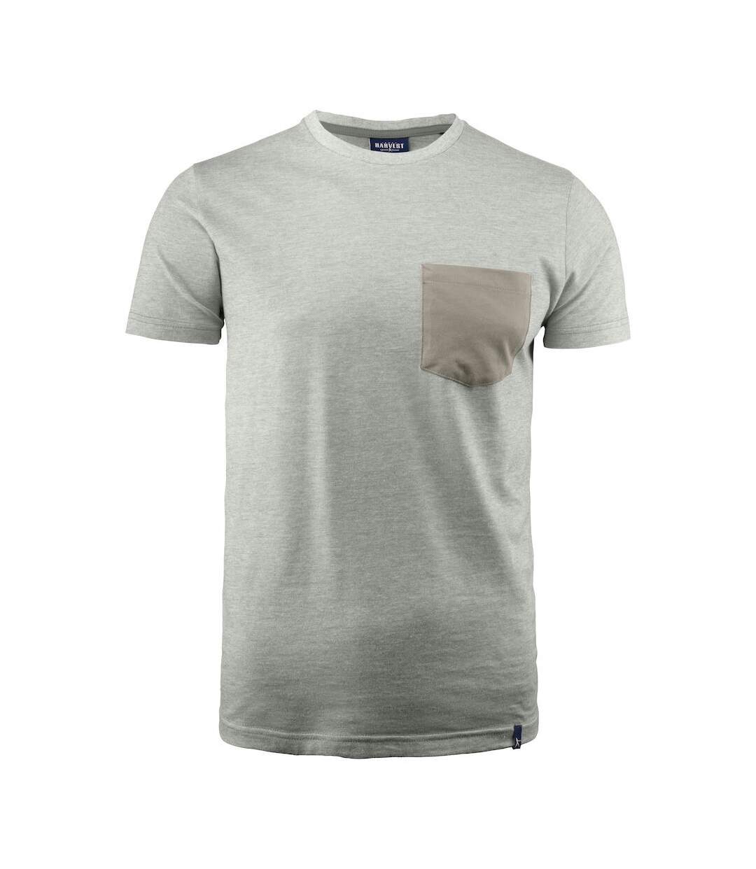 Unisex adult portwillow melange t-shirt grey Harvest-1