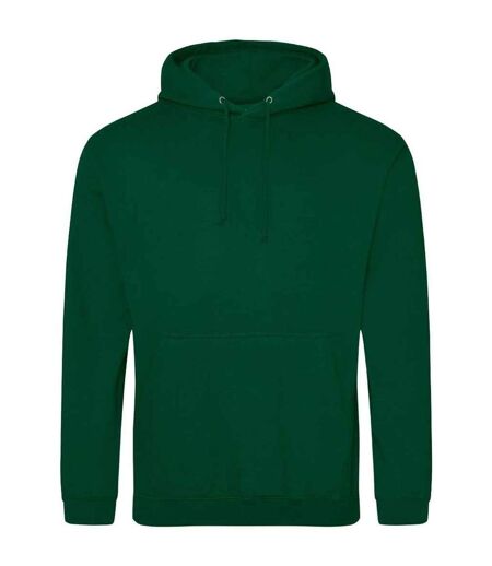 Unisex adult college hoodie rainforest green Awdis