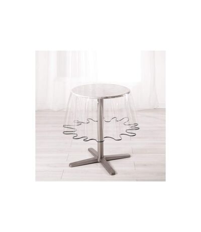 Nappe Ronde Cristal Garden 180cm Transparent & Gris