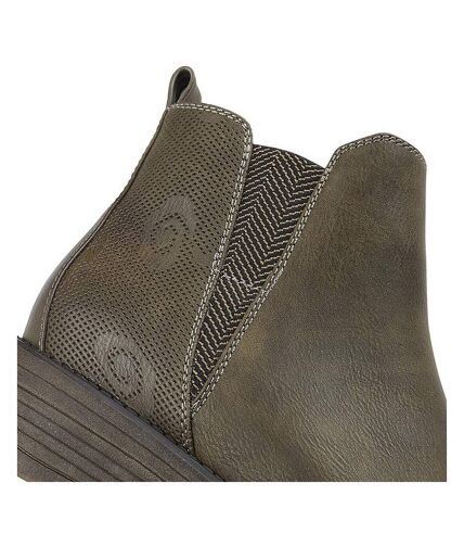 Womens/ladies debora ankle boots olive Cipriata