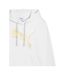 Womens/ladies Essentials Metallic Detail Hoodie White Metallic Puma-3