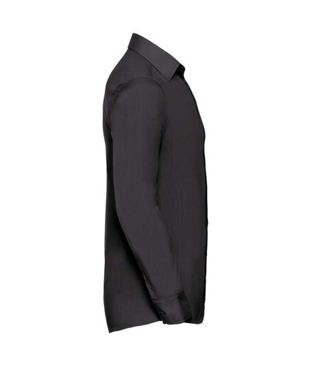 Chemise Manches Longues Homme Noir Russell Collection